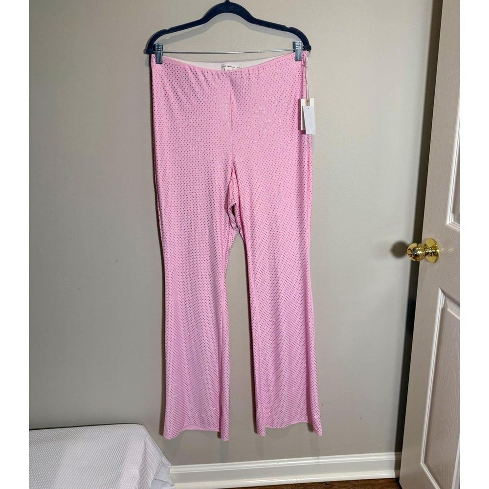 Good American Pink Rhinestone Pull-On Stretch Pants Women 2XL GKB0041
